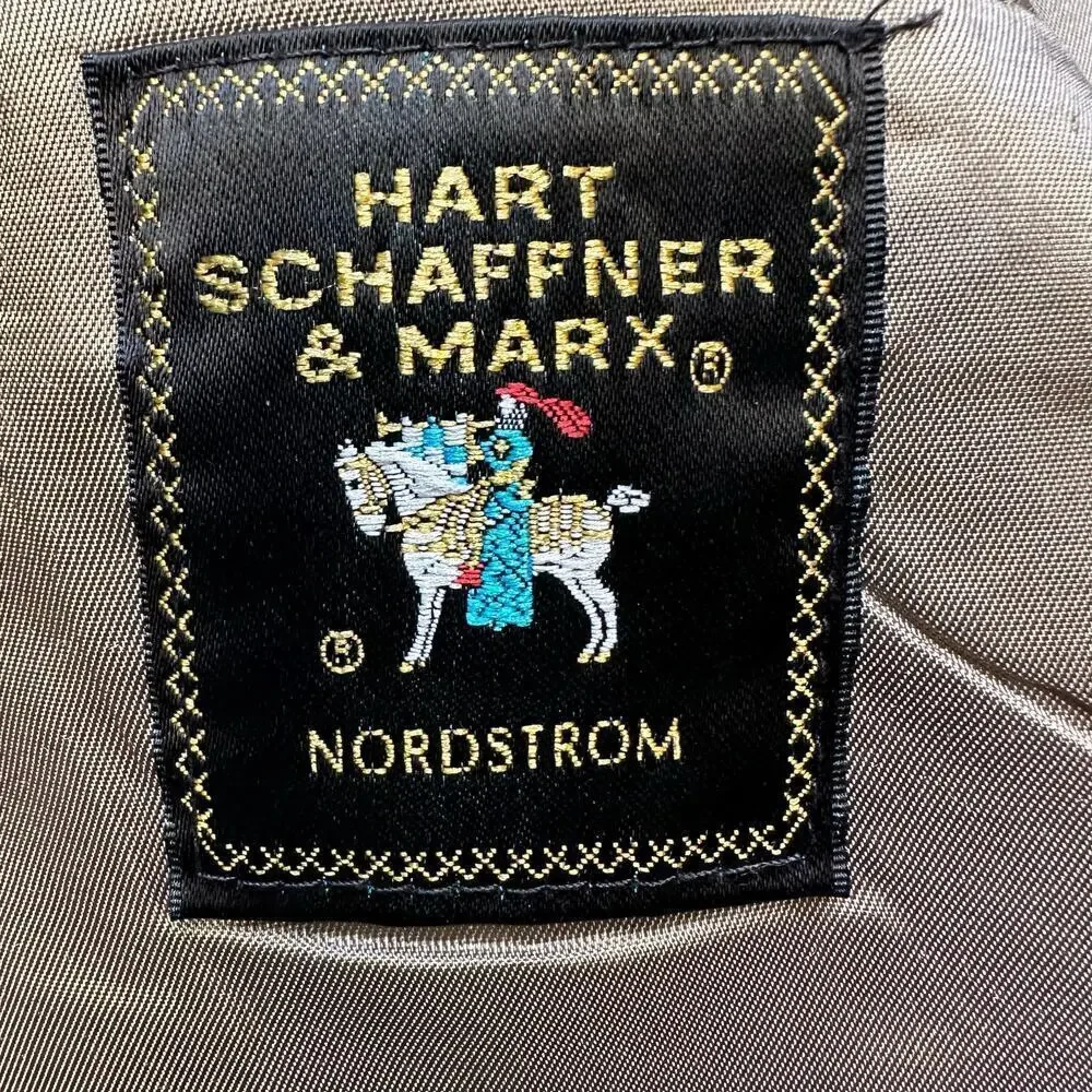 Hart Shaffner & Marx Nordstrom Herringbone Wool Blazer Sport Coat 42R